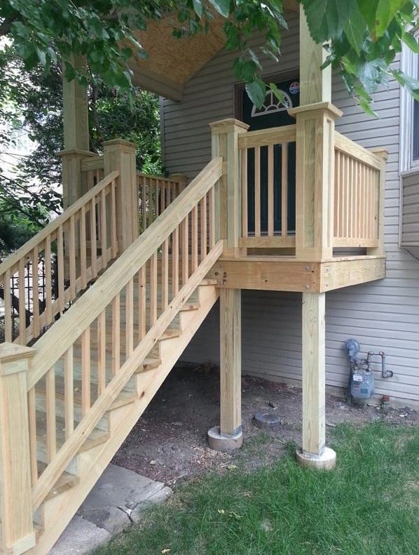 Raised deck with a staircase